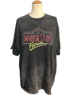 Universal Studios Florida Vintage Logo Tee Gray Unisex Size 2XL